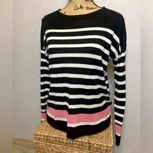 A New Day Striped Sweater - Soft and lightweight.